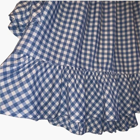 BeachLunchLounge Gingham Off The Shoulder Bell Sleeves Top Women's Size Small Sp - Picture 8 of 10